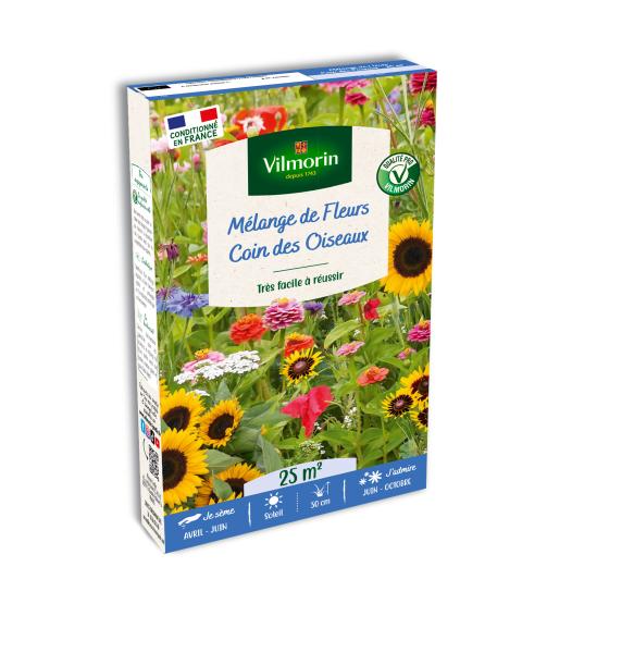 Pour nos animaux - Coin des Oiseaux - 25 M² - Mélange de fleurs - face recto